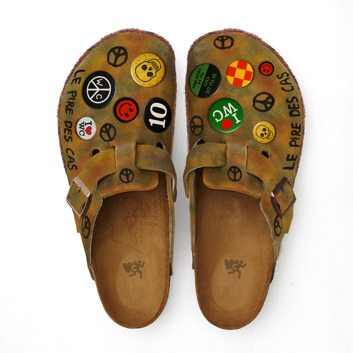 "Souvenir" Clogs - removable pins