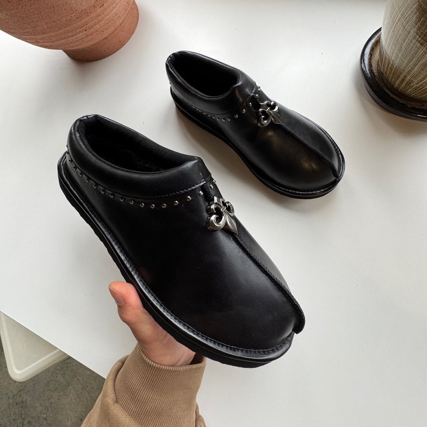 Chrome Fleur Mules - SALE ENDS TODAY ⏰